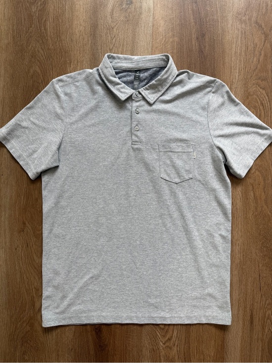Vuori Other - Vuori Men's Heather Grey Short-Sleeve Polo Shirt, Size Large